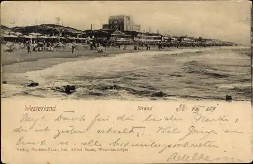 Ak Westerland auf Sylt, Strand