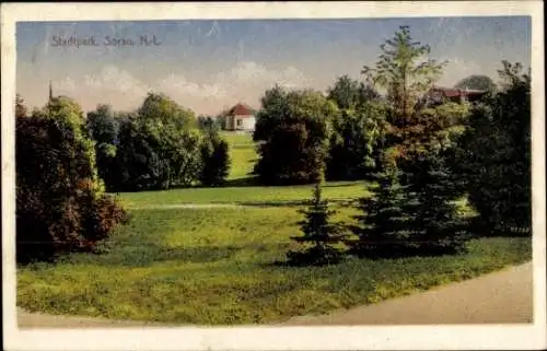 Ak Żary Sorau Niederlausitz Ostbrandenburg, Stadtpark