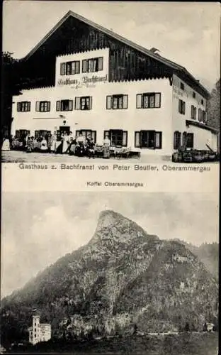 Ak Oberammergau in Oberbayern, Gasthaus zum Bachfranzl, Koffel