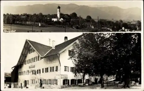 Ak Königsdorf in Oberbayern, Gesamtansicht, Gasthaus