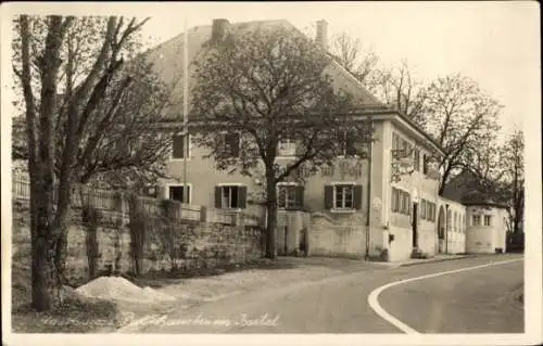 Ak Baierbrunn Oberbayern, Gasthaus zur Post, Straße