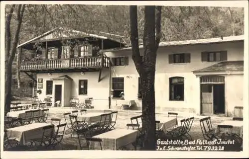 Ak Pullach im Isartal Oberbayern, Gaststätte, Garten