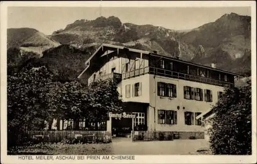 Ak Aschau im Chiemgau Oberbayern, Hotel Meier