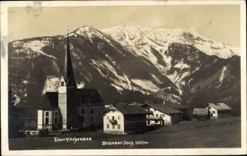 Ak Eben am Achensee in Tirol, Stanser-Joch, Kirche