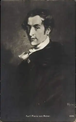 Künstler Ak Rumpf, Komponist Carl Maria von Weber, Portrait