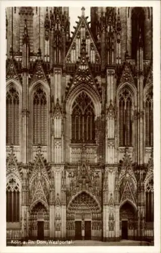 Ak Köln am Rhein, Dom, Westportal