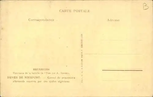 Ak Nieuport Nieuwpoort Westflandern, Convoi de prisonniers allemands escortes, spahis algeriens