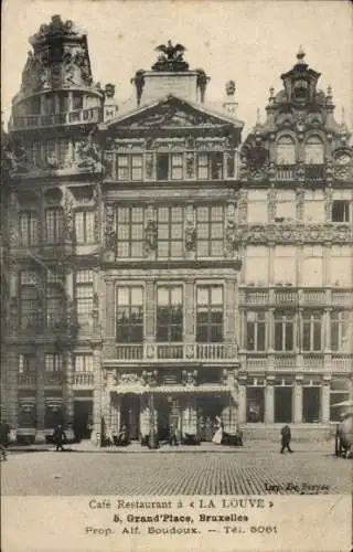 Ak Brüssel Brüssel, Café Restaurant a la Louve, Grand Place