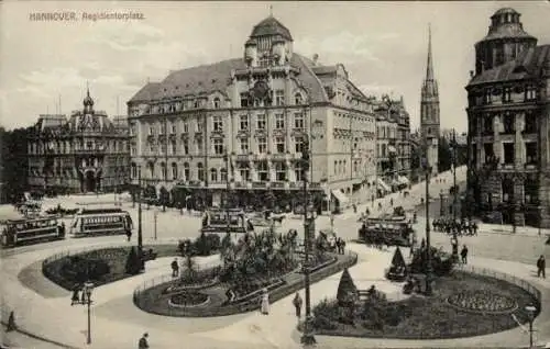 Ak Hannover in Niedersachsen, Aegidientorplatz, Straßenbahnen