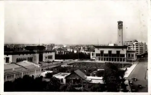 Ak Casablanca, Marokko, Panorama, Rathaus