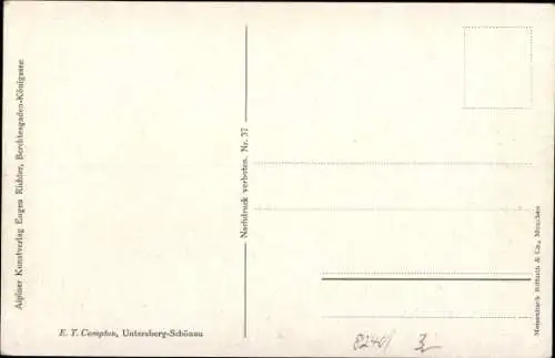 Künstler Ak Compton, E. T., Schönau am Königssee Oberbayern, Untersberg