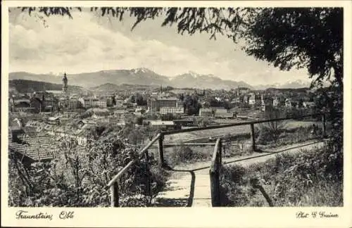 Ak Traunstein in Oberbayern, Panorama