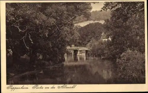 Ak Pappenheim im Altmühltal Mittelfranken, an der Altmühl, Brücke