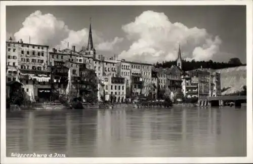 Foto Ak Wasserburg am Inn Oberbayern, Teilansicht