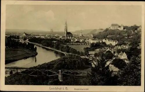 Ak Landshut in Niederbayern, Panorama