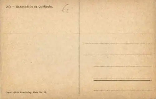 Ak Oslo Norwegen, Sjomannskolen og Oslofjorden