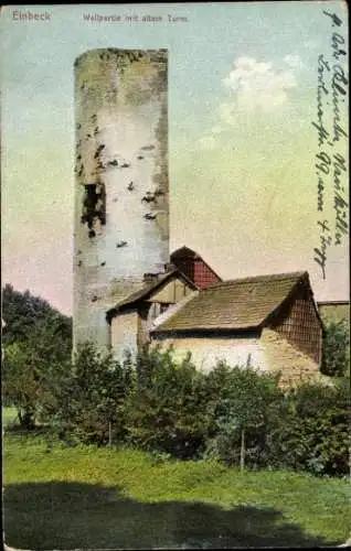 Ak Einbeck in Niedersachsen, Wall mit altem Turm