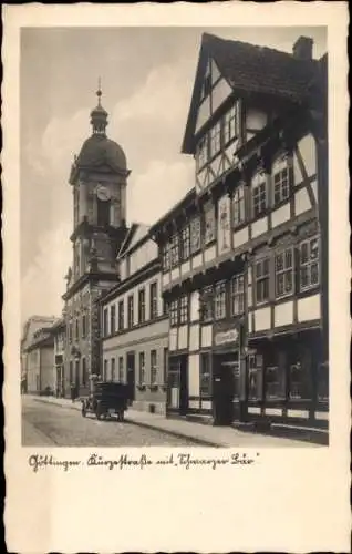 Ak Göttingen in Niedersachsen, Gasthof Schwarzer Bär, Kurzestraße, Kirche St. Michael erbaut 1789