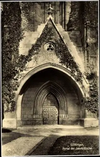 Ak Göttingen in Niedersachsen, Portal der Jakobikirche