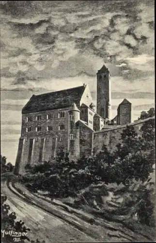 Künstler Ak Weinheim an der Bergstraße Baden, Wachenburg