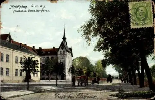 Ak Jönköping Schweden, Folkskola, Östra Storgatan
