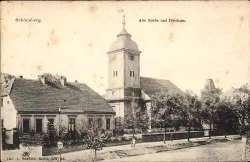 Ak Berlin Schöneberg, Alte Kirche, Pfarrhaus