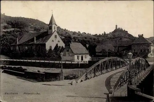 Ak Weinheim an der Bergstraße Baden, Peterskirche