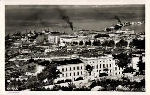 Ak Sušak Sussak Kroatien, Blick zum Hafen