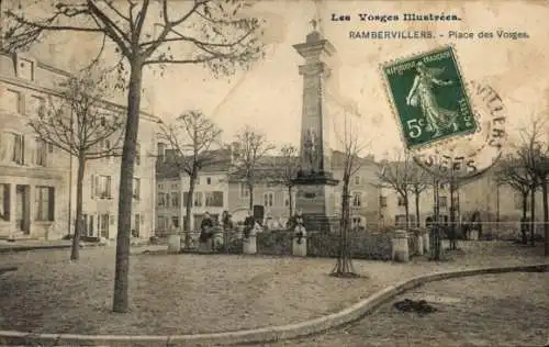 Ak Rambervillers Vosges, Place des Vosges