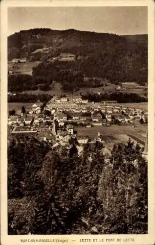 Ak Rupt sur Moselle Lothringen Vosges, Lette et le Pont de Lette