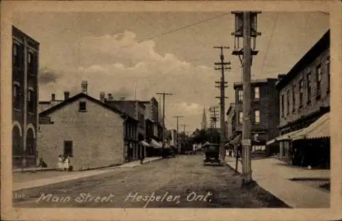 Ak Hespeler Ontario Kanada, Hauptstraße