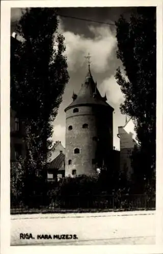 Foto Ak Riga Lettland, Kara Muzejs, Alter Turm