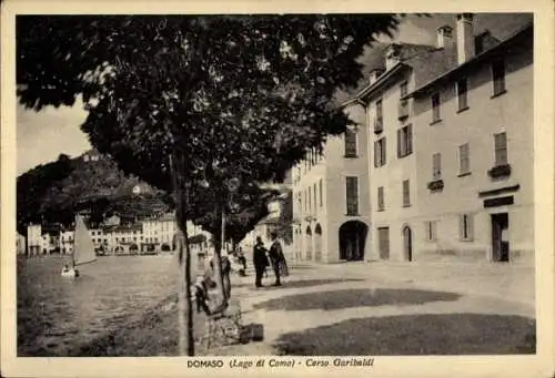 Ak Domàso Lago di Como Lombardia, Corso Garibaldi