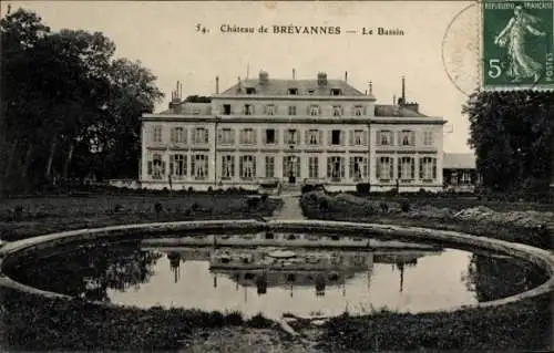 Ak Brevannes Val de Marne, Schloss, Teich