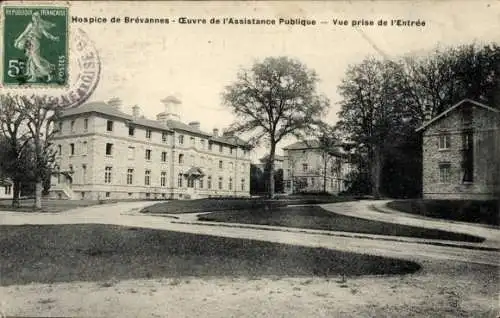 Ak Brevannes Val de Marne, Hospiz, Arbeit der öffentlichen Hilfe, Blick vom Eingang aus