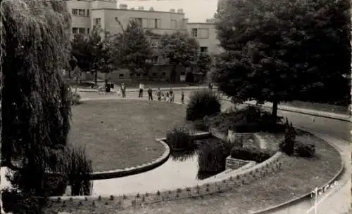 Ak Châtenay Malabry Hauts de Seine, Robinson Aulnay, Buttes Rouges, Place Jean Allemane, Le Bassin