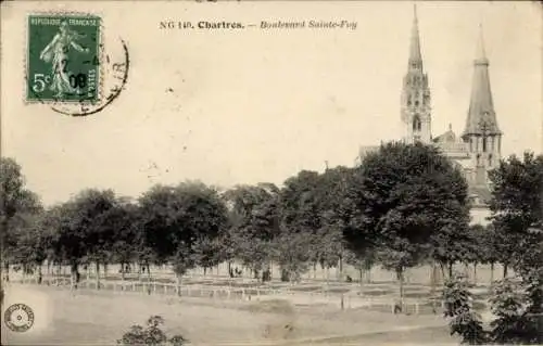 Ak Chartres Eure et Loir, Boulevard Sainte-Foy