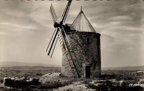 Ak Saint-Saturnin-lès-Apt Vaucluse, Le Moulin a vent