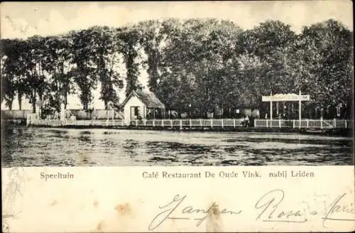 Ak Leiden Südholland Niederlande, Café Restaurant De Oude Vink