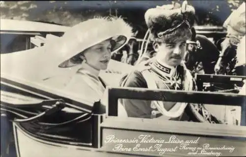 Ak Prinzessin Victoria Luise, Prinz Ernst August, Husar