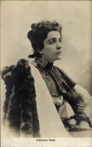 Ak Schauspielerin Eleonora Duse, Portrait