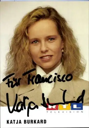 Ak Schauspielerin Katja Burkard, Portrait, Autogramm