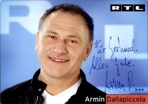 Ak Schauspieler Armin Dallapiccola, Portrait, Autogramm, RTL