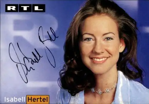 Ak Schauspielerin Isabell Hertel, Portrait, Autogramm, RTL