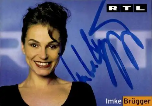 Ak Schauspielerin Imke Brügger, Portrait, Autogramm, RTL