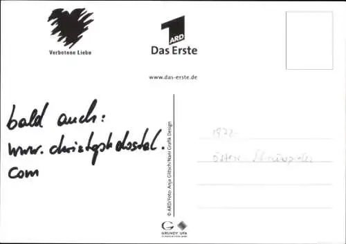 Ak Schauspieler Christoph Dostal, Portrait, Autogramm, ARD, Serie Verbotene Liebe