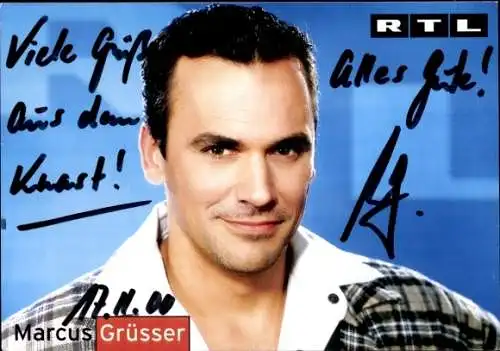 Ak Schauspieler Marcus Grüsser, Portrait, Autogramm, RTL