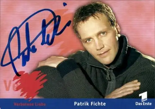 Ak  Schauspieler Patrik Fichte, Portrait, Autogramm, ARD, Serie Verbotene Liebe