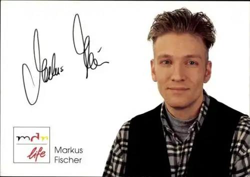 Ak  Schauspieler Markus Fischer, Portrait, Autogramm, MDR