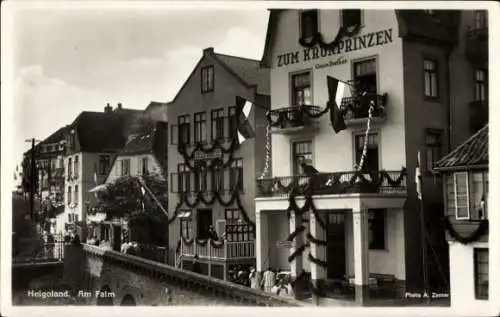 Ak Helgoland, Falm, Gasthaus Zum Kronprinzen, Claus Denker